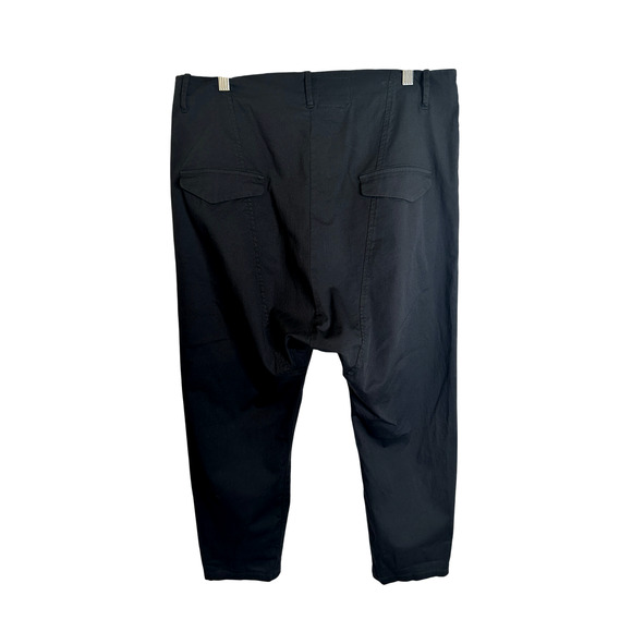 Nili Lotan XS Slouchy Paris Pants $345 Drop Crotch Cotton Crop Washed Black/Blue - Picture 3 of 5